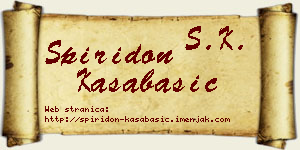 Spiridon Kasabašić vizit kartica